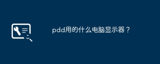 pdd用的什么电脑显示器？