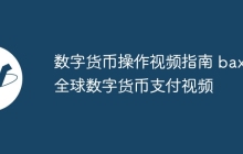 数字货币操作视频指南 baxe全球数字货币支付视频