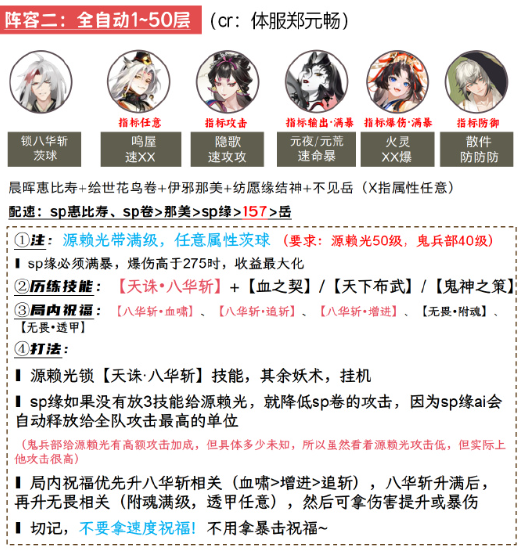 《阴阳师》鬼兵演武阵容搭配攻略