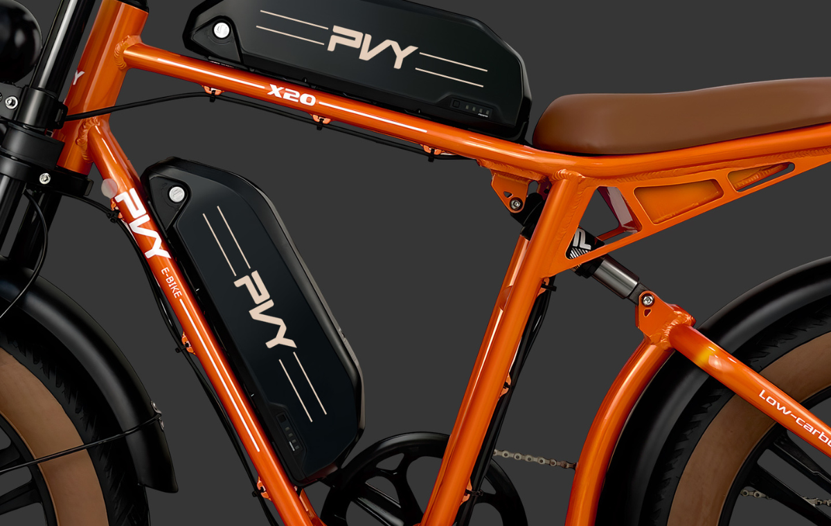 PVY X20: Vorstellung eines neuen E-Bikes mit einer Höchstreichweite von ca. 124 Meilen dank Dual-Batterie-Design