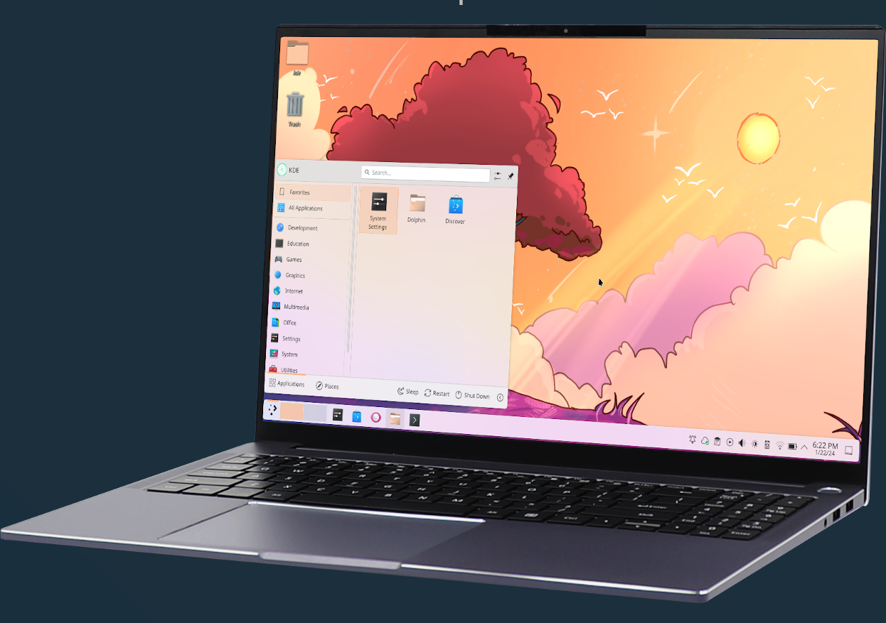 KDE Slimbook 16 Linux 기반 노트북이 AMD Hawk Point 프로세서로 새로워졌습니다.