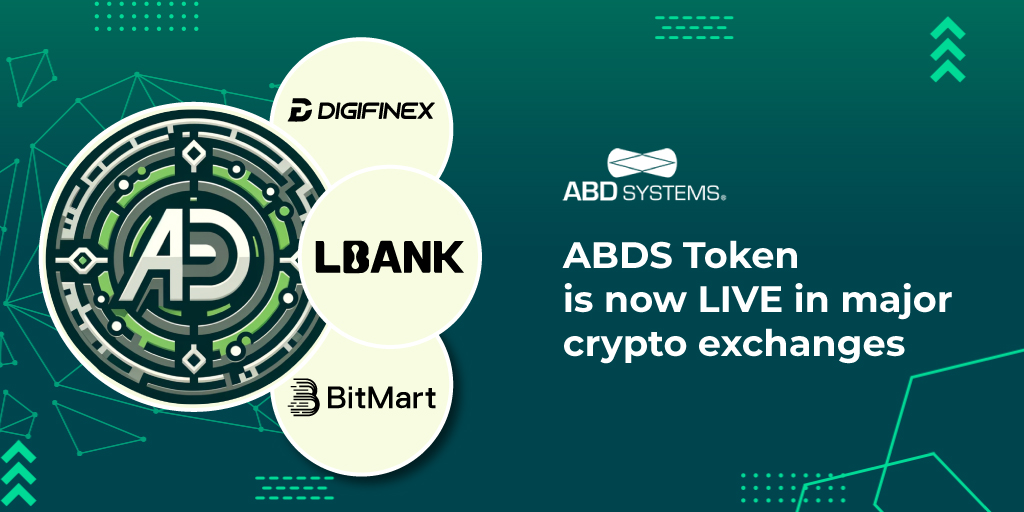 ABDS Token Now Available on 3 Major Cryptocurrency Exchanges