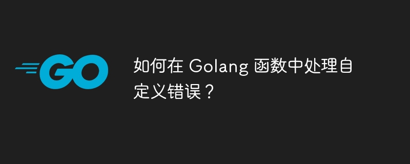 如何在 Golang 函数中处理自定义错误？