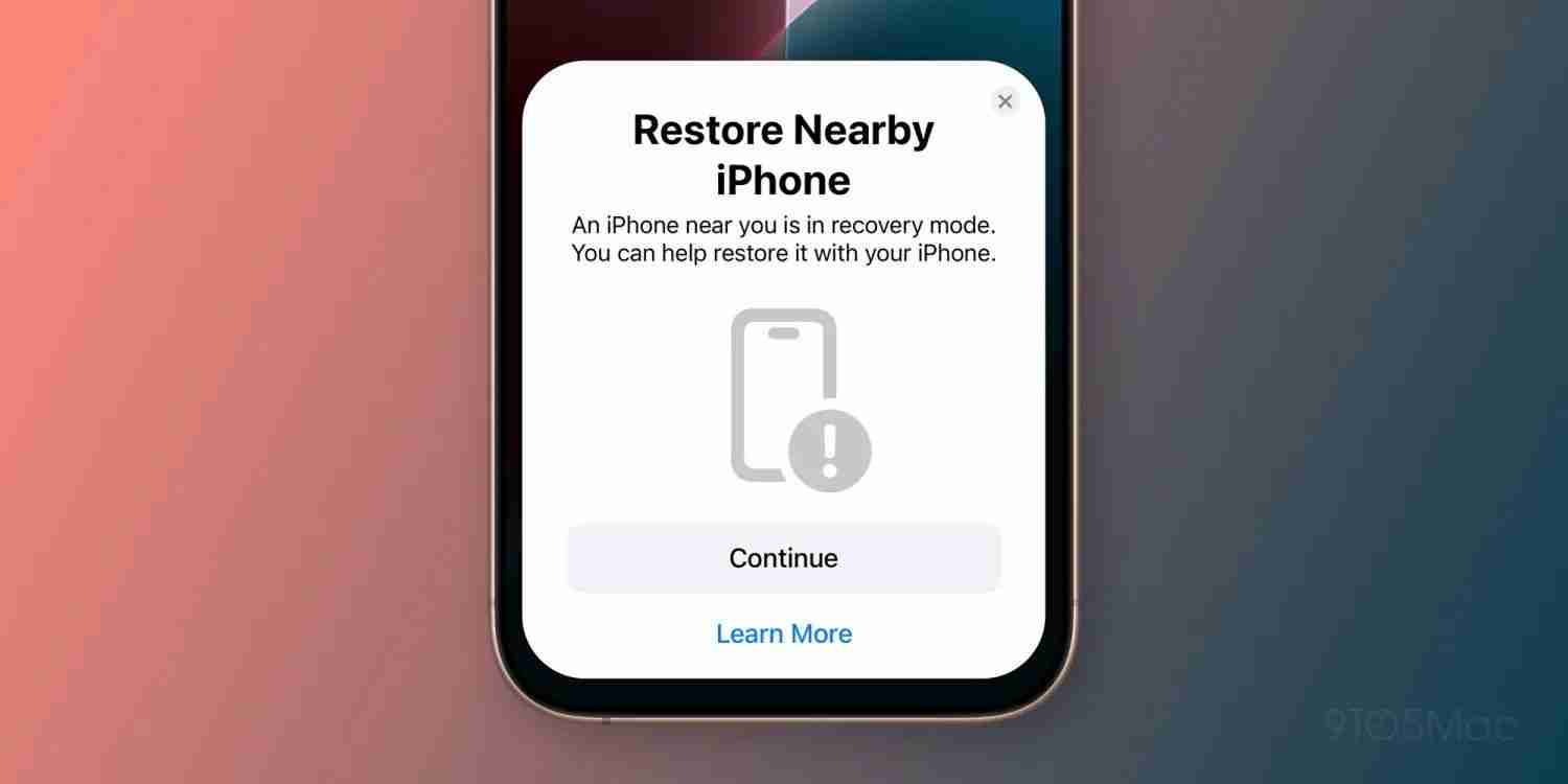 苹果iphone 16/pro系列被曝配recoveryos：遇故障后可借助另一台iphone无线恢复