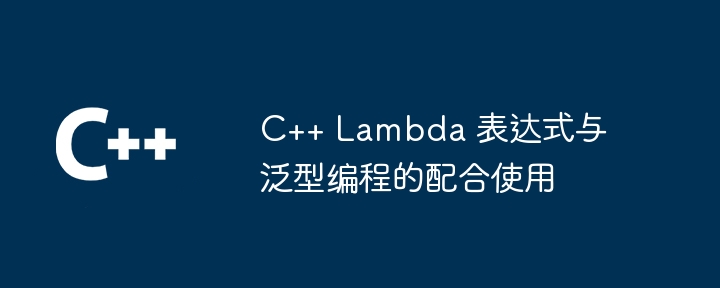 C++ Lambda 表达式与泛型编程的配合使用