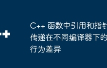 C++ 函数中引用和指针传递在不同编译器下的行为差异