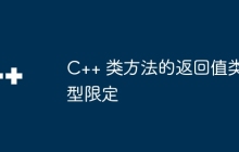 C++ 类方法的返回值类型限定