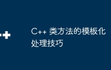 C++ 类方法的模板化处理技巧