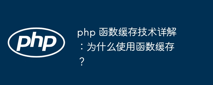 php 函数缓存技术详解：为什么使用函数缓存？