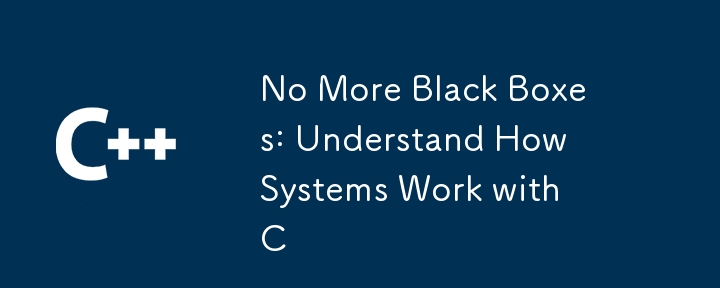 No More Black Boxes: Understand How Systems Work with C