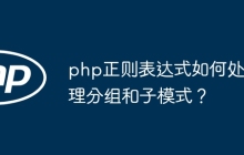 php正则表达式如何处理分组和子模式?