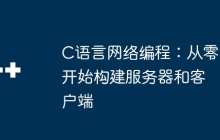 C语言网络编程：从零开始构建服务器和客户端