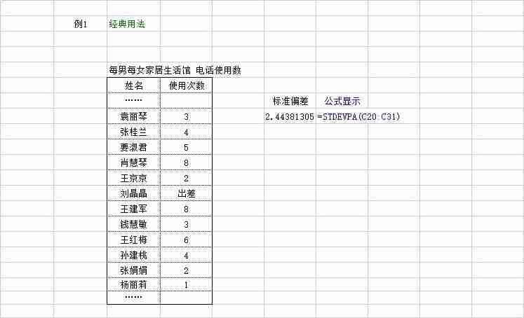 Excel标准差计算方法，数据分析利器。