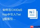 如何在OXIDeShop中引入Twig模板引擎，使用Composer轻松解决模板开发痛点