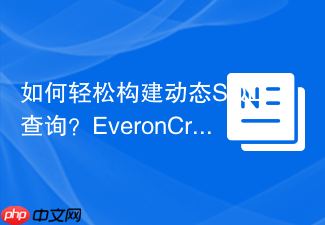 如何轻松构建动态SQL查询？EveronCriteriaBuilder帮你告别拼接噩梦