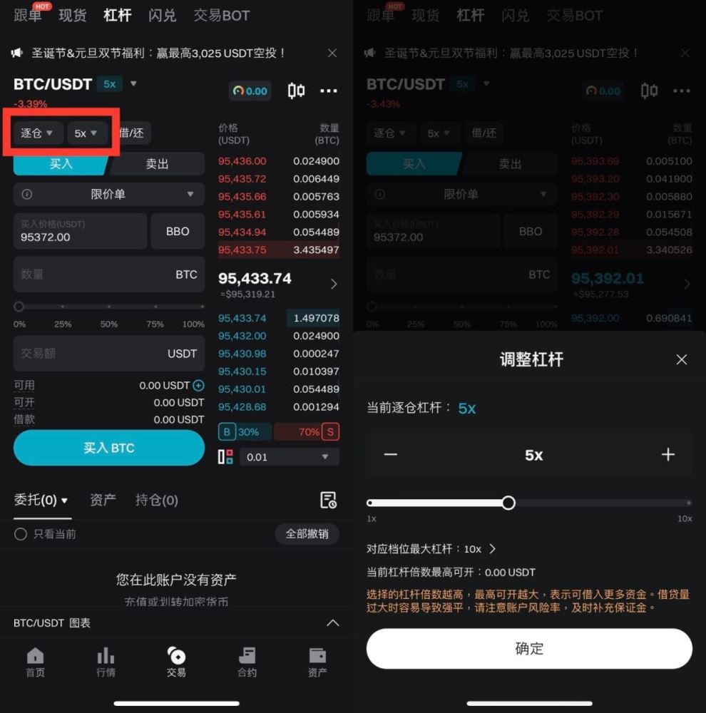 Bitget杠杆交易教程