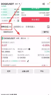 持仓信息展示