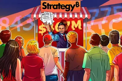 Strategy卖股4.67亿美元后仍持有843,775枚BTC