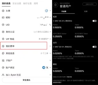 Bybit手续费率及查询教学