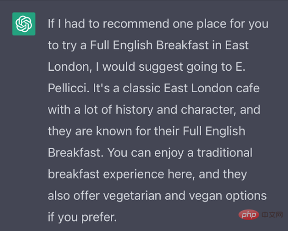 Jadore le petit-déjeuner anglais et le canard rôti, et jai commandé un verre de vin dont le barman navait jamais entendu parler... en comptant les 24 heures pendant lesquelles ChatGPT contrôlait ma vie.