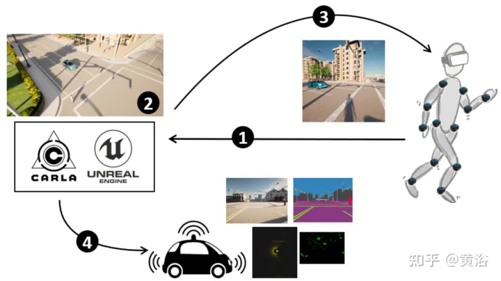 Adding real agent behavior to the CARLA autonomous driving simulator