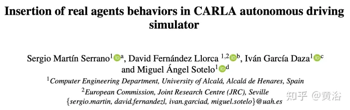 Adding real agent behavior to the CARLA autonomous driving simulator