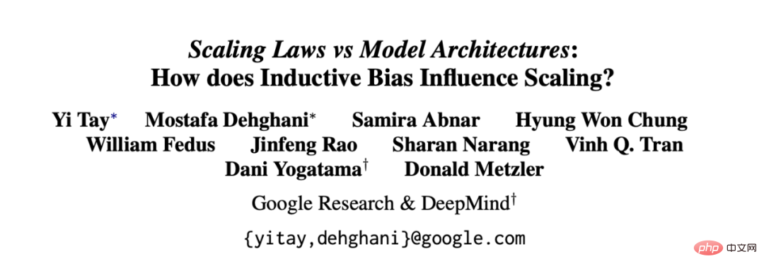 Neue Forschung von Google und DeepMind: Wie wirkt sich induktive Verzerrung auf die Modellskalierung aus?