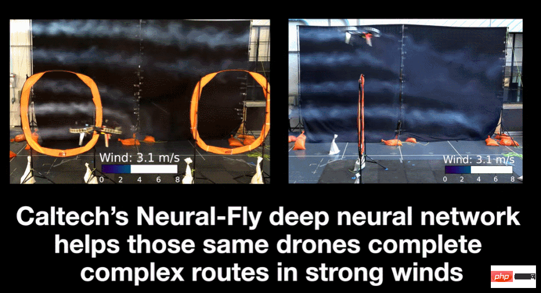 Drone yang boleh menahan angin kencang? Caltech menggunakan data penerbangan selama 12 minit untuk mengajar dron terbang mengikut angin