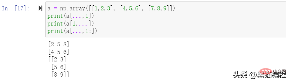 Eine ausführliche Erläuterung des Python-Datenanalysemoduls Numpy zum Schneiden, Indizieren und Senden