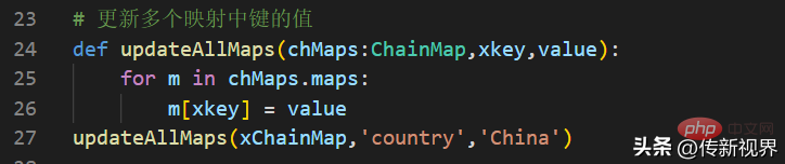 Python-Programmierung: Eine andere Möglichkeit, die Wörterbuchkettenzuordnung (ChainMap) zu verwenden, probieren Sie es aus!