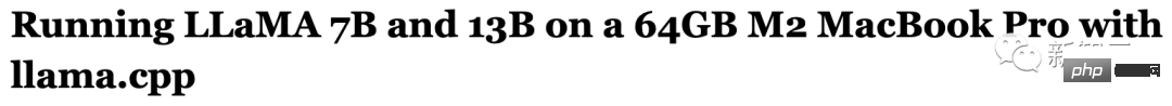 LeCun likes: Running LLaMA on Apple M1/M2 chip! The 13 billion parameter model requires only 4GB of memory