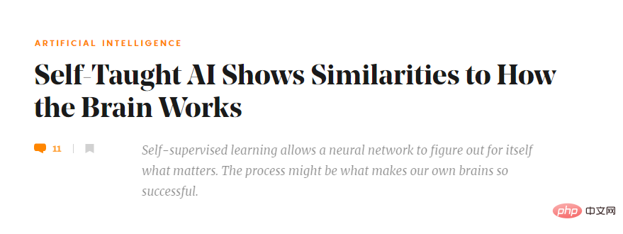 人間の脳の 90% は自己教師あり学習です。大規模な AI モデルは脳のシミュレーションからどの程度まで進んでいますか?