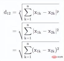 Numerical distance based on machine learning: the distance between points in space