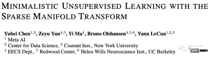 The latest progress in sparse models! Ma Yi + LeCun join forces: White box unsupervised learning The latest progress in sparse models! Ma Yi + LeCun join forces: White box unsupervised learning