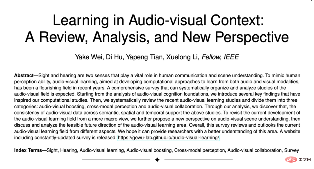 Looking at the past and future of multimodal learning from an audio-visual perspective