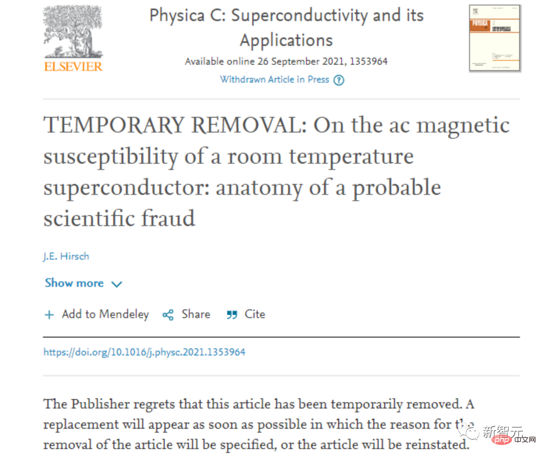 KI sprengt die Physik! Ist Supraleitung bei 21 Grad Raumtemperatur für den Nobelpreis geplant? Professor Nature zieht sein Manuskript zurück, erhält aber eine Investition von OpenAI