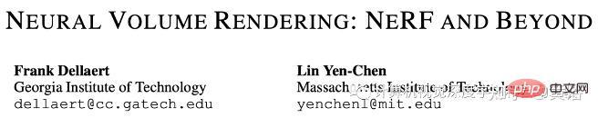 神经体绘制:NeRF及其以外方法