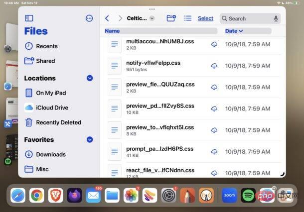 How to show file extensions on iPad and iPhone in the Files app