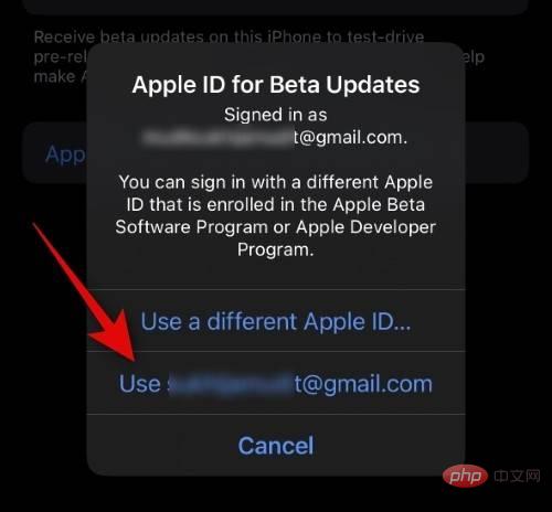 So wählen Sie eine andere Apple-ID für iOS-Beta-Updates aus2