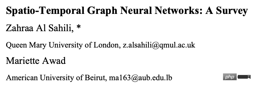 Wie modelliert GNN raumzeitliche Informationen? Eine Übersicht über „Spatial-temporal Graph Neural Network“ an der Queen Mary University of London, eine kurze Erläuterung der Methode des räumlich-zeitlichen Graph Neural Network