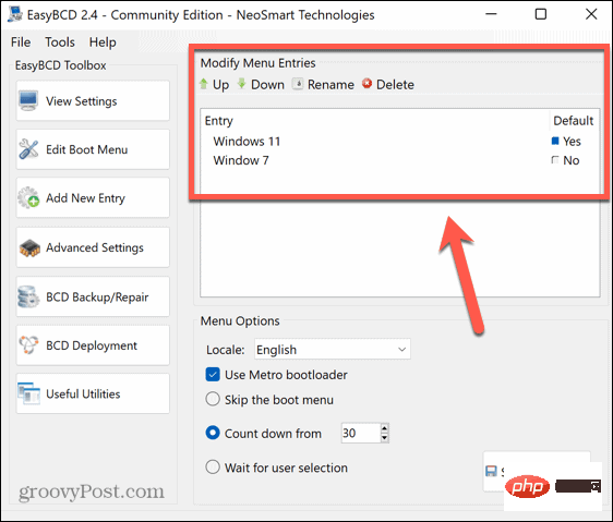 So beheben Sie, dass die Dual-Boot-Option in Windows nicht angezeigt wird