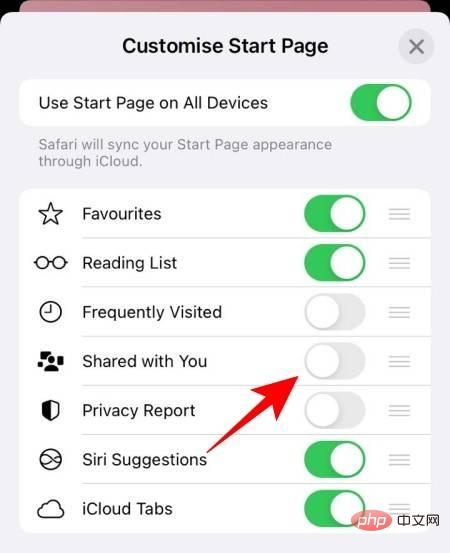 Cara untuk mematikan atau mengalih keluar Dikongsi dengan anda dalam Safari pada iOS 15