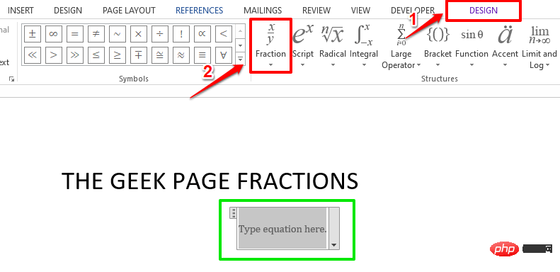 Comment écrire des fractions dans Microsoft Word