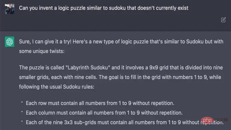 Jetzt online, schließen sich Entwickler mit ChatGPT zusammen, um ein Sudoku-ähnliches Puzzlespiel zu starten