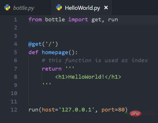 Python lightweight web framework: Bottle library!