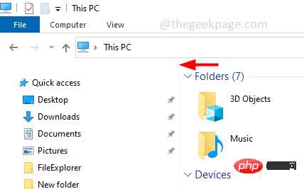 So blenden Sie den Navigationsbereich im Datei-Explorer in Windows 10 ein und aus_uncheck