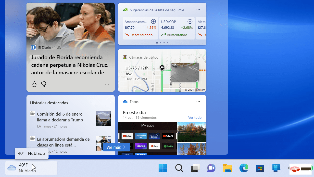 How to change Windows 11 widget language