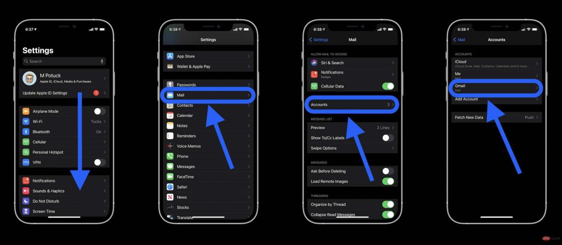 如何在 iPhone 和 iPad 上的邮件应用中将 Gmail 设置为删除而不是存档