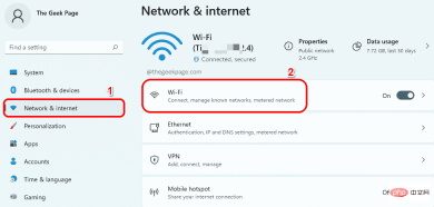 Windows 11에서 Wi-Fi 설정을 여는 방법