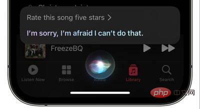 Dalam iOS 15 dan lebih baru, Siri tidak lagi dapat menilai lagu Apple Music atas permintaan